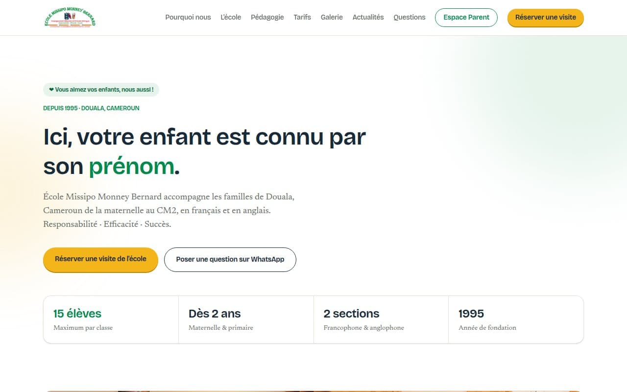 A bilingual school's site